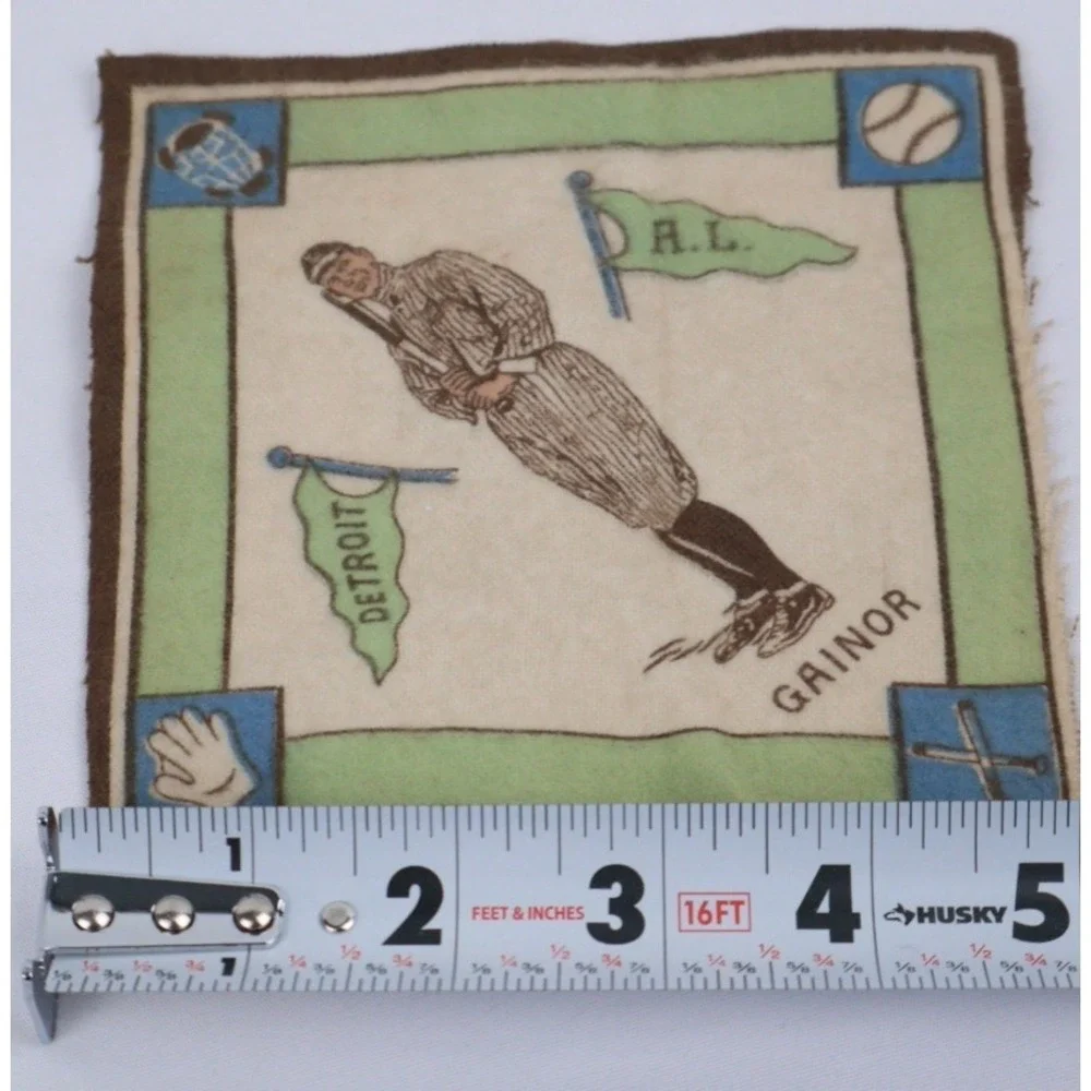 1914 Baseball Players Felt‎ B18 Series Detroit Tigers DEL GAINOR White / Green
